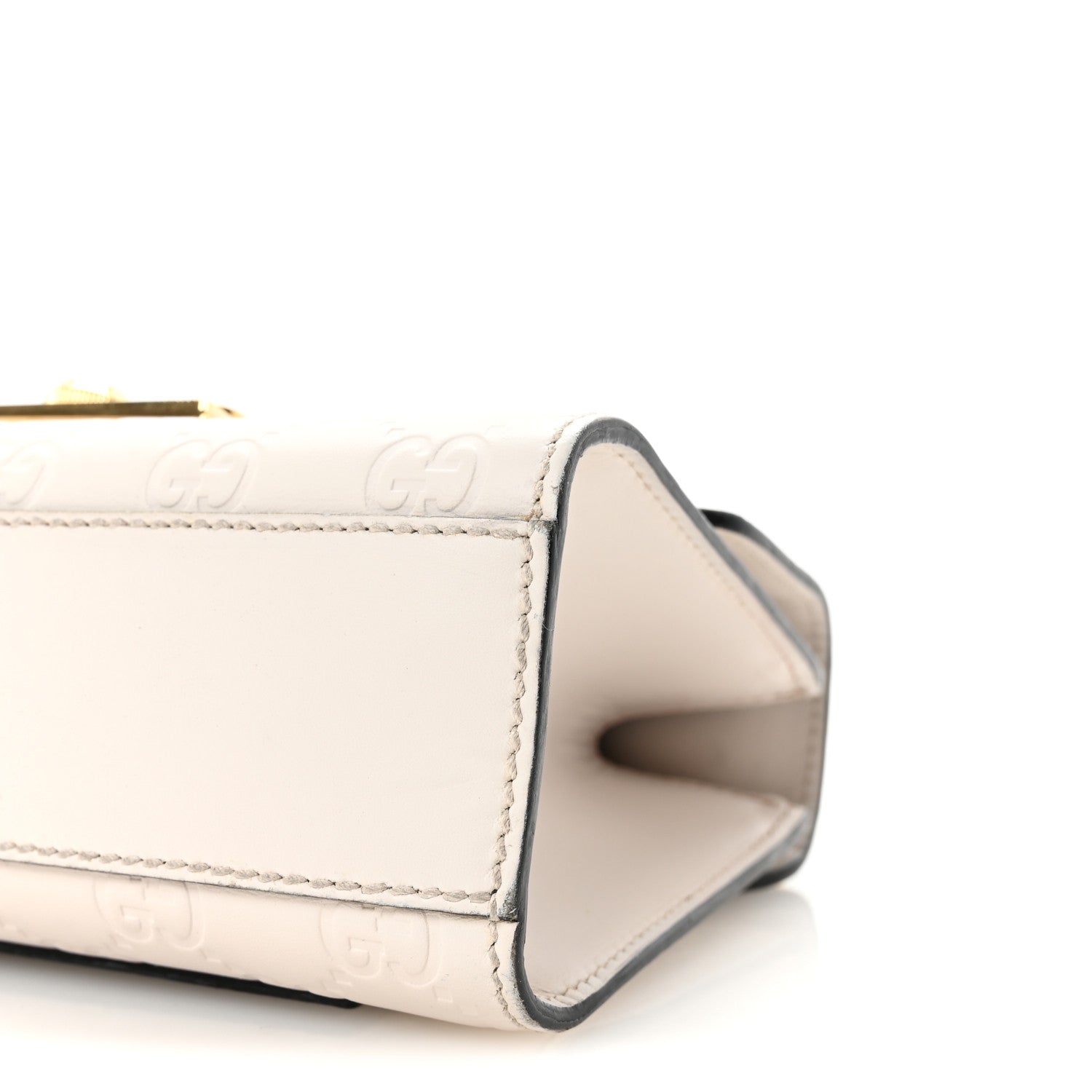 Gucci Guccissima Small Padlock Shoulder Bag Black White