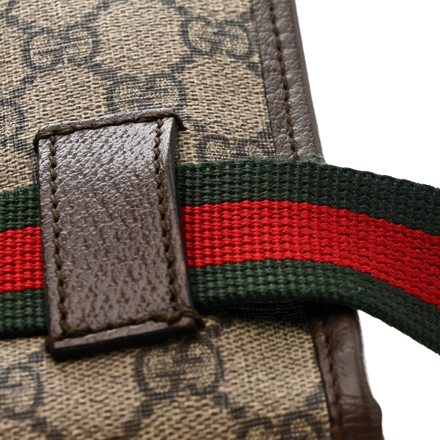 Gucci GG Supreme Monogram Neo Vintage Web Belt Bag Brown