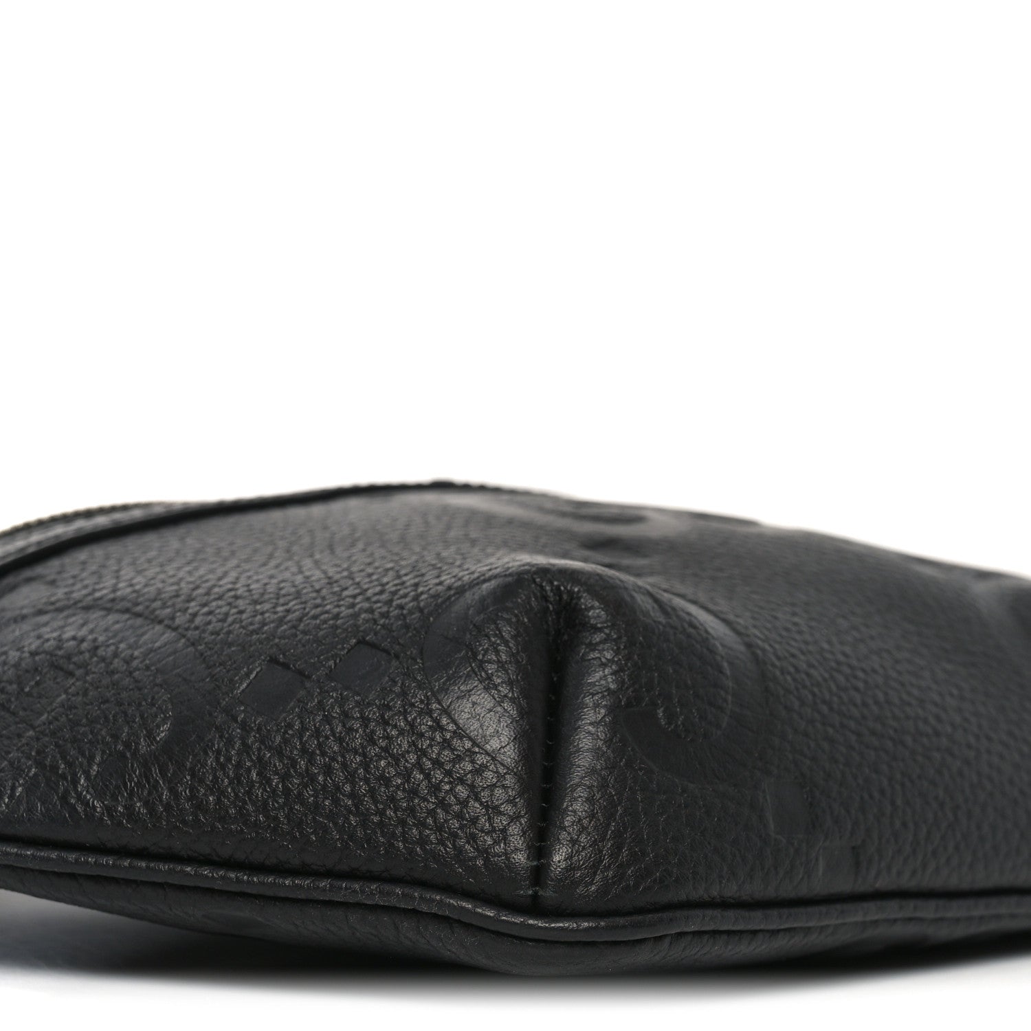 Gucci Piuma Calfskin Jumbo GG Embossed Small Belt Bag Black