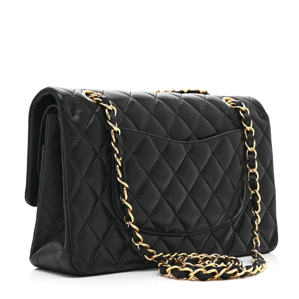 Chanel Lambskin Quilted Medium Double Flap Black