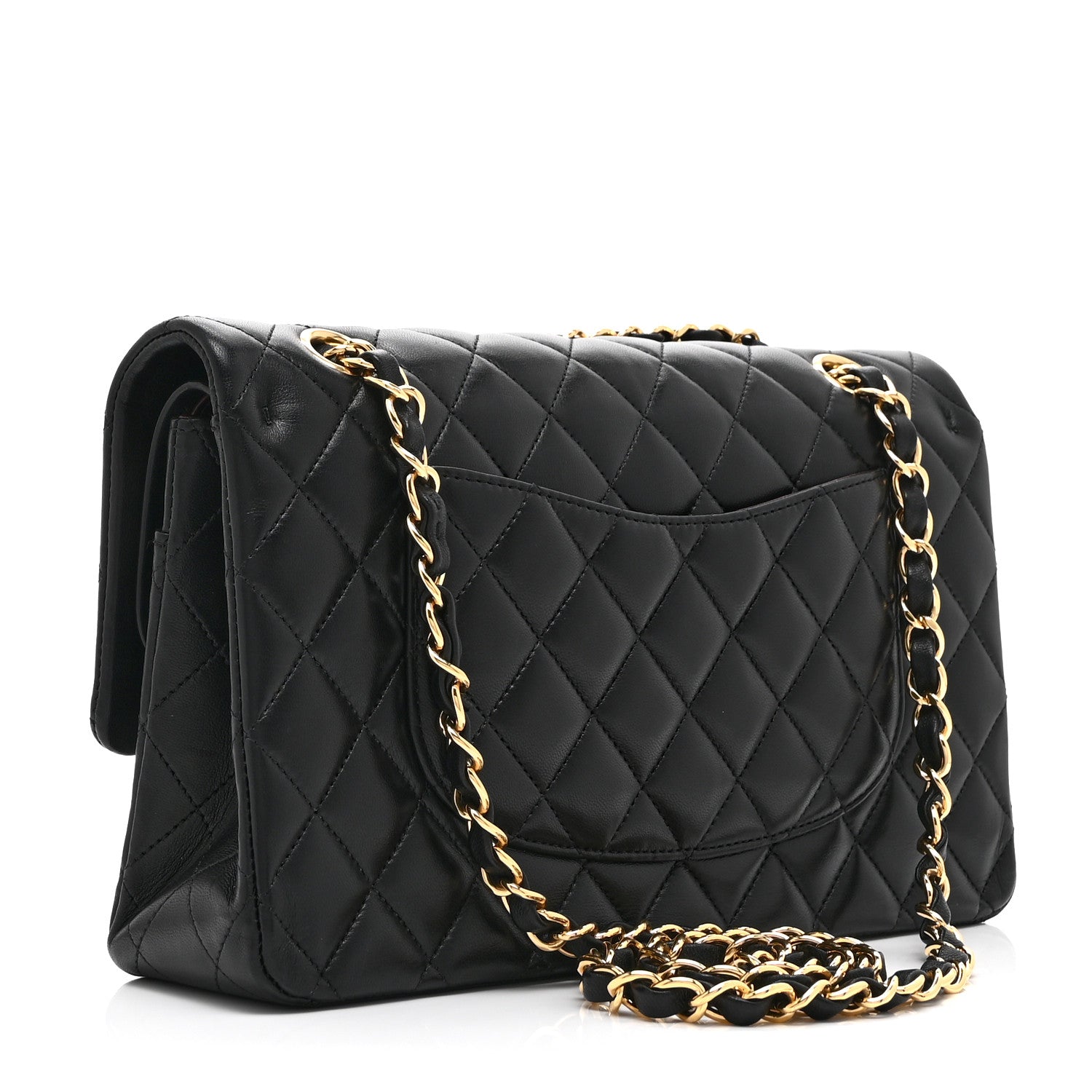 Chanel Lambskin Quilted Medium Double Flap Black