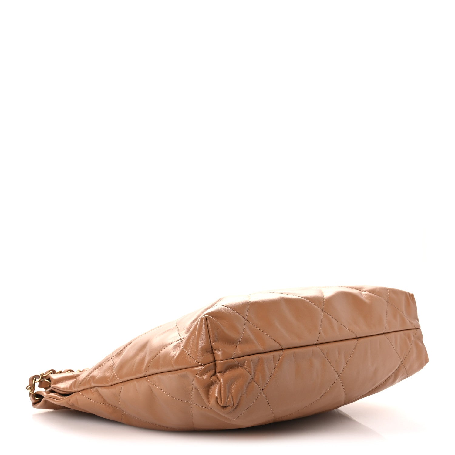 Chanel Shiny Calfskin Quilted Small Chanel 22 Beige