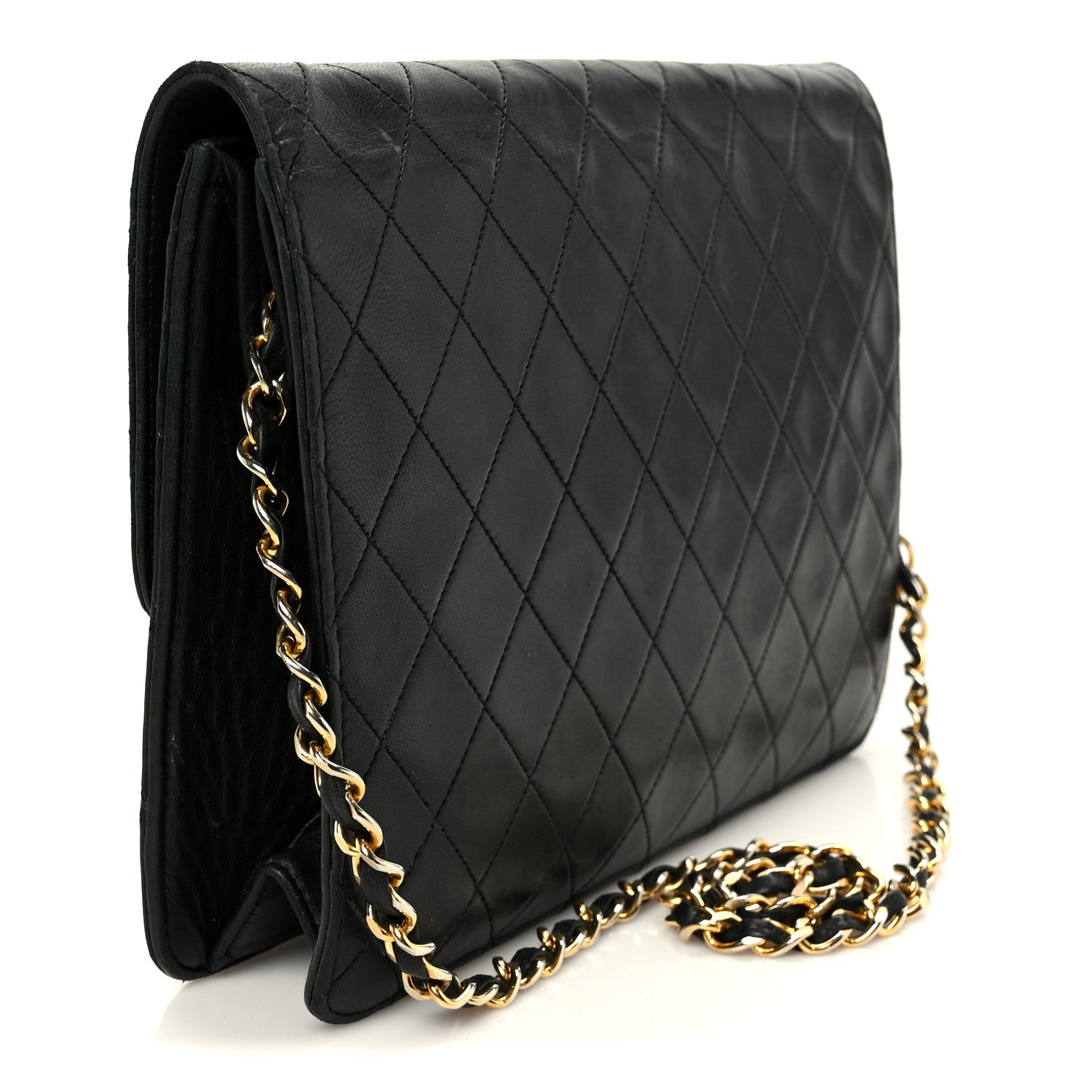 Chanel Lambskin Quilted Medium Single Flap Black