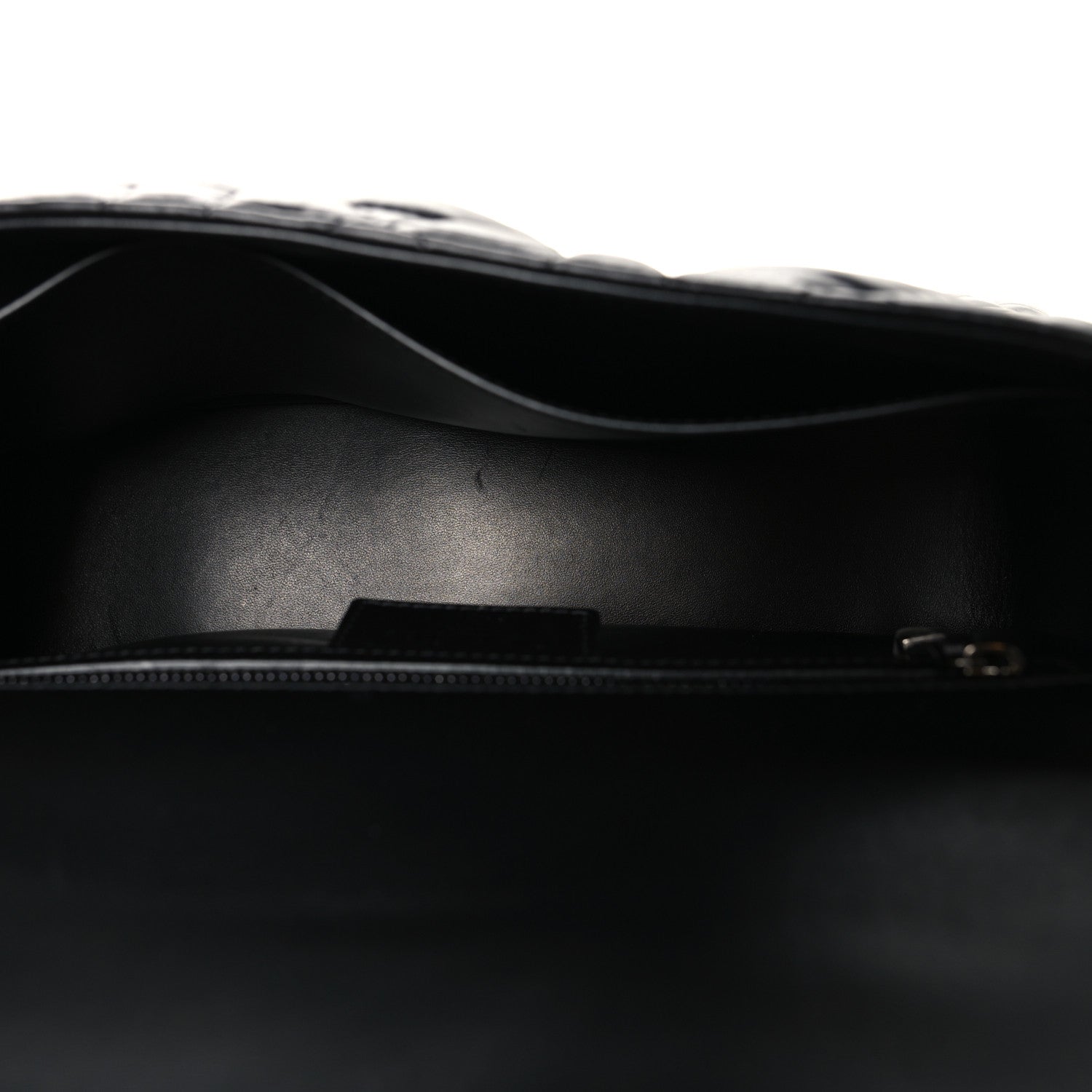 Christian Dior Calfskin Macrocannage Large Caro Bag Black
