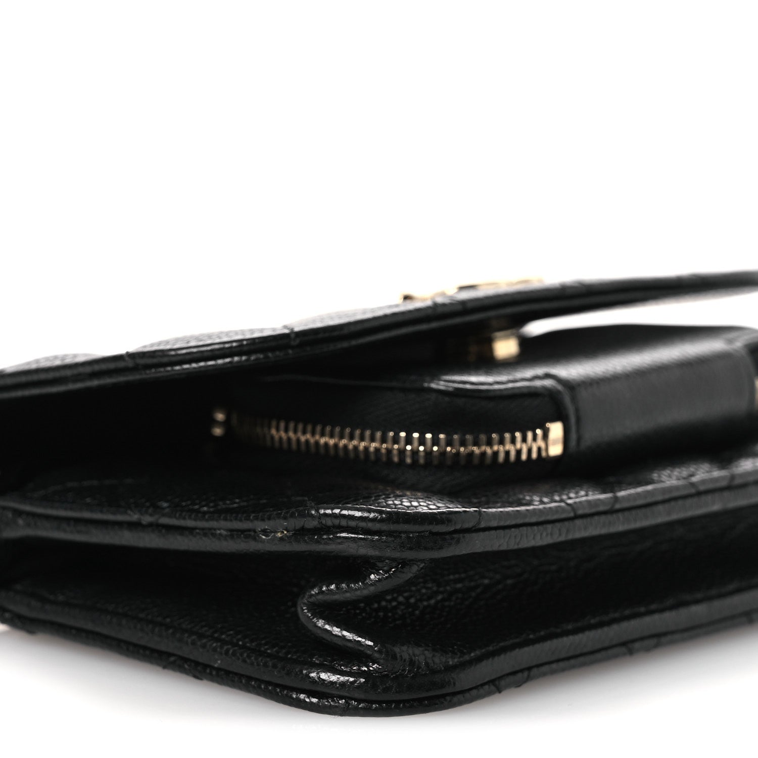 Chanel Caviar Quilted Business Affinity Clutch With Chain Black