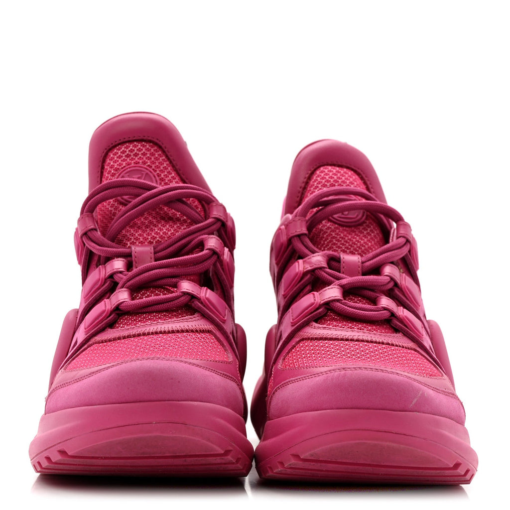 Louis Vuitton Calfskin Technical Nylon LV Archlight Sneakers 37 Rose Pop