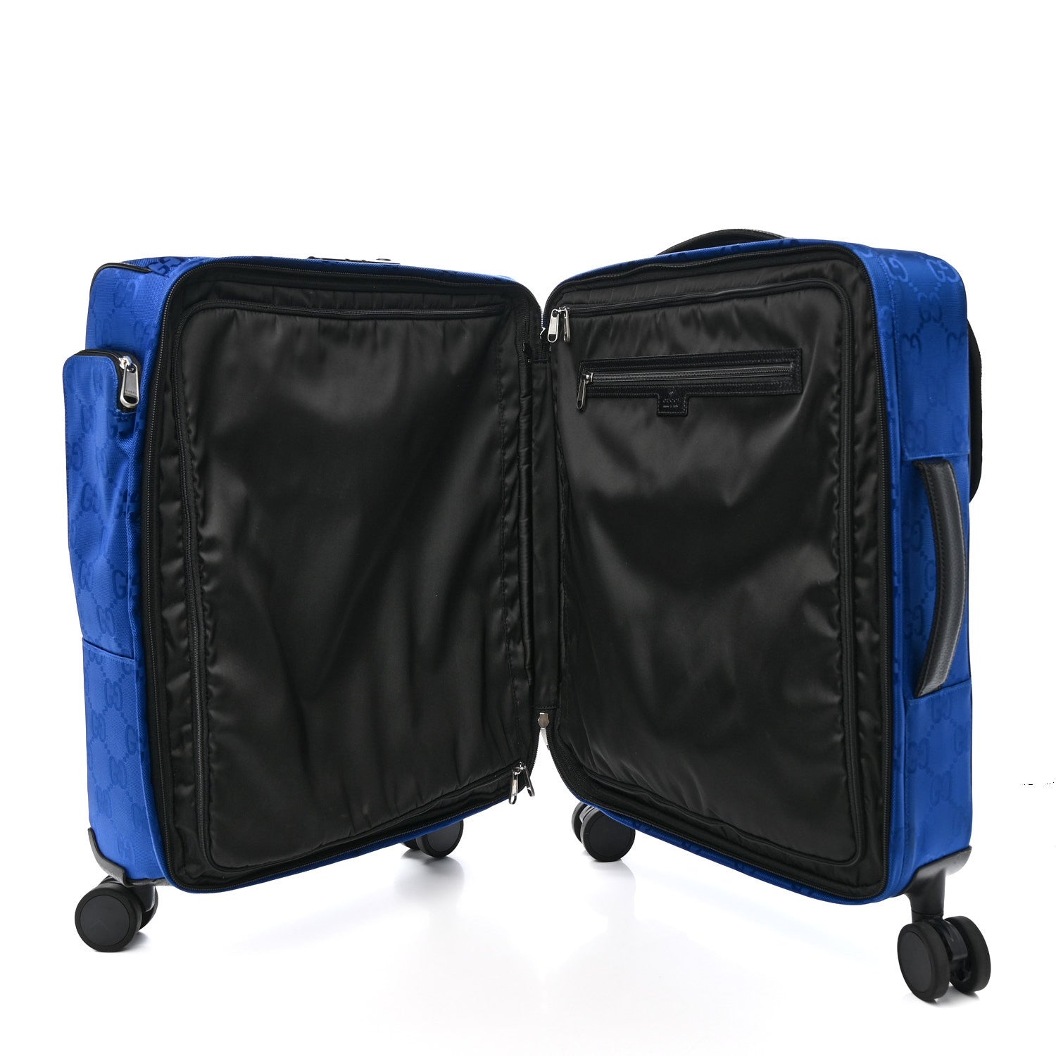 Gucci Econyl Nylon Monogram Off The Grid Suitcase Guilted Blue Black