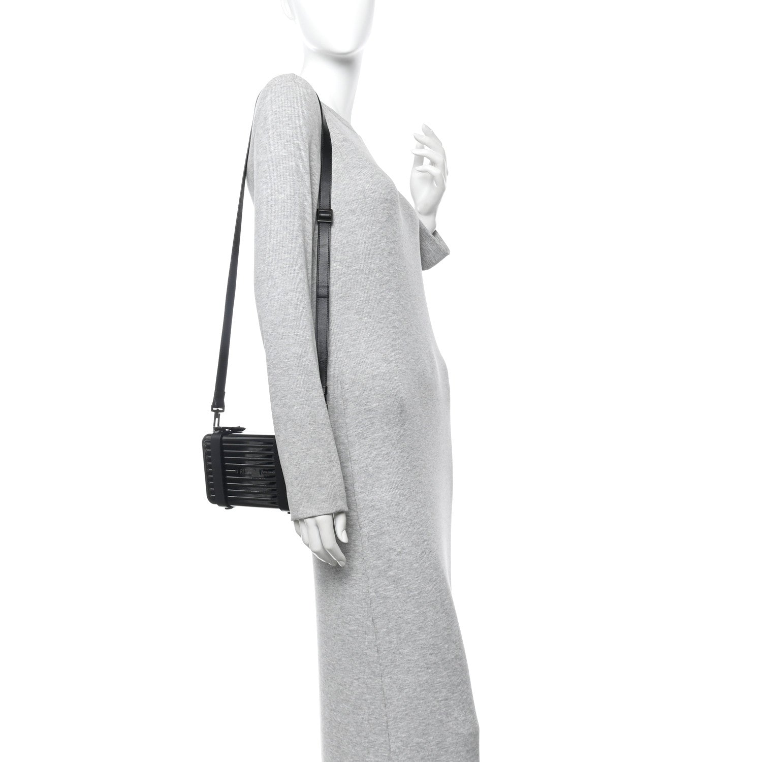 Christian Dior X RIMOWA Aluminum Personal Clutch On Strap Black