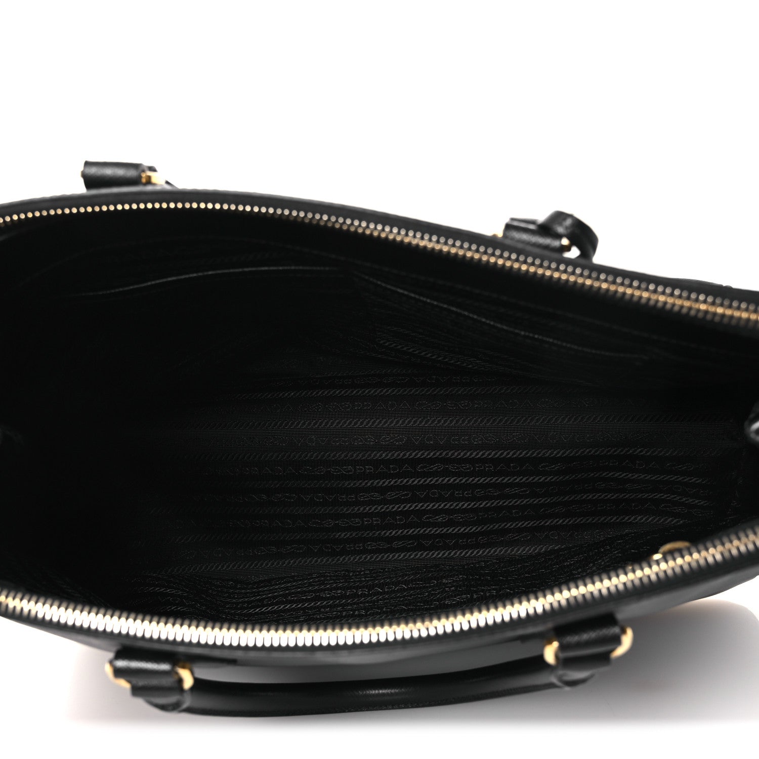 Prada Saffiano Large Galleria Double Zip Tote Black