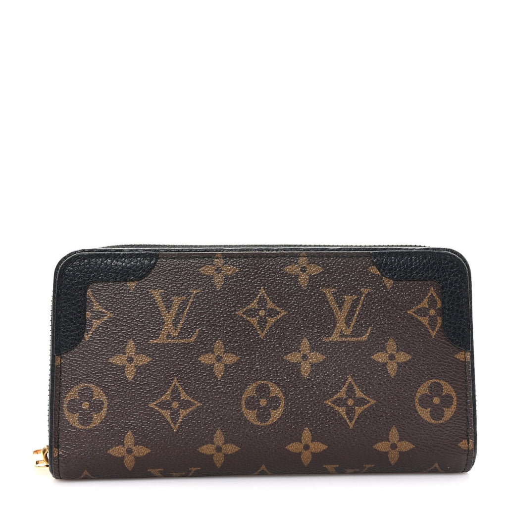 Louis Vuitton Monogram Zippy Retiro Wallet Black