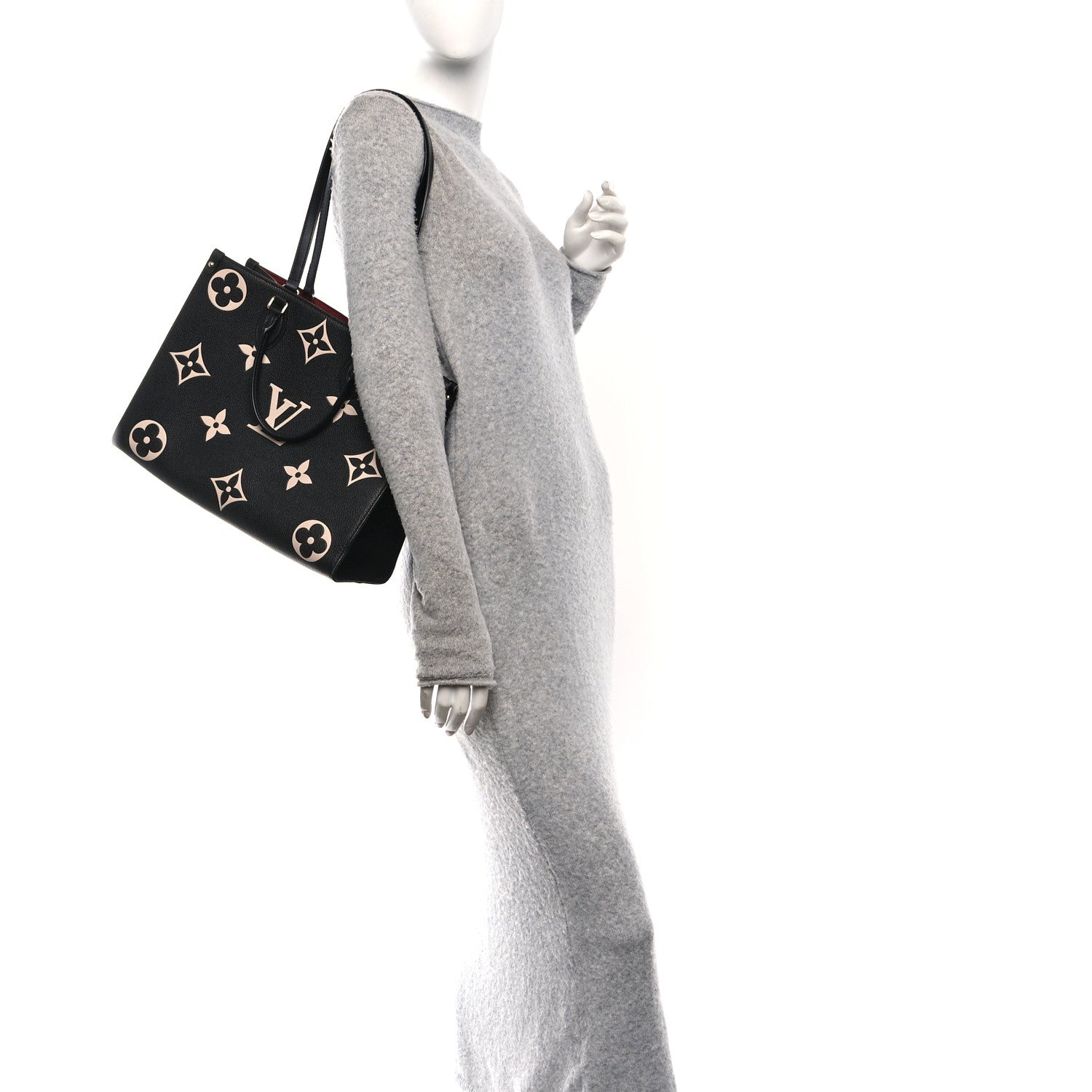 Louis Vuitton Empreinte Monogram Giant Onthego MM Black Beige