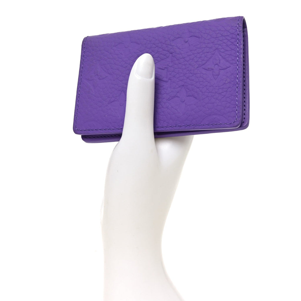 Louis Vuitton Taurillon Monogram Pocket Organizer Violet