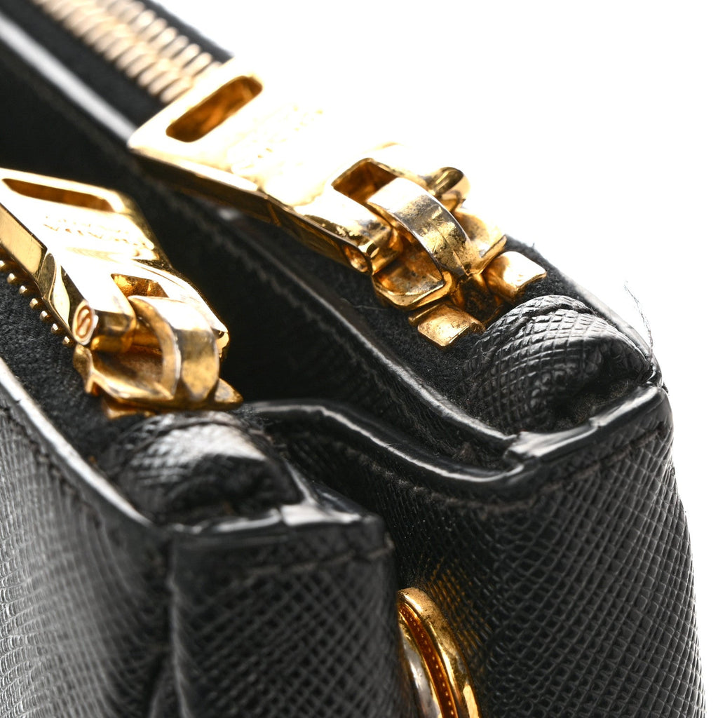 Prada Saffiano Lux Medium Galleria Double Zip Tote Black