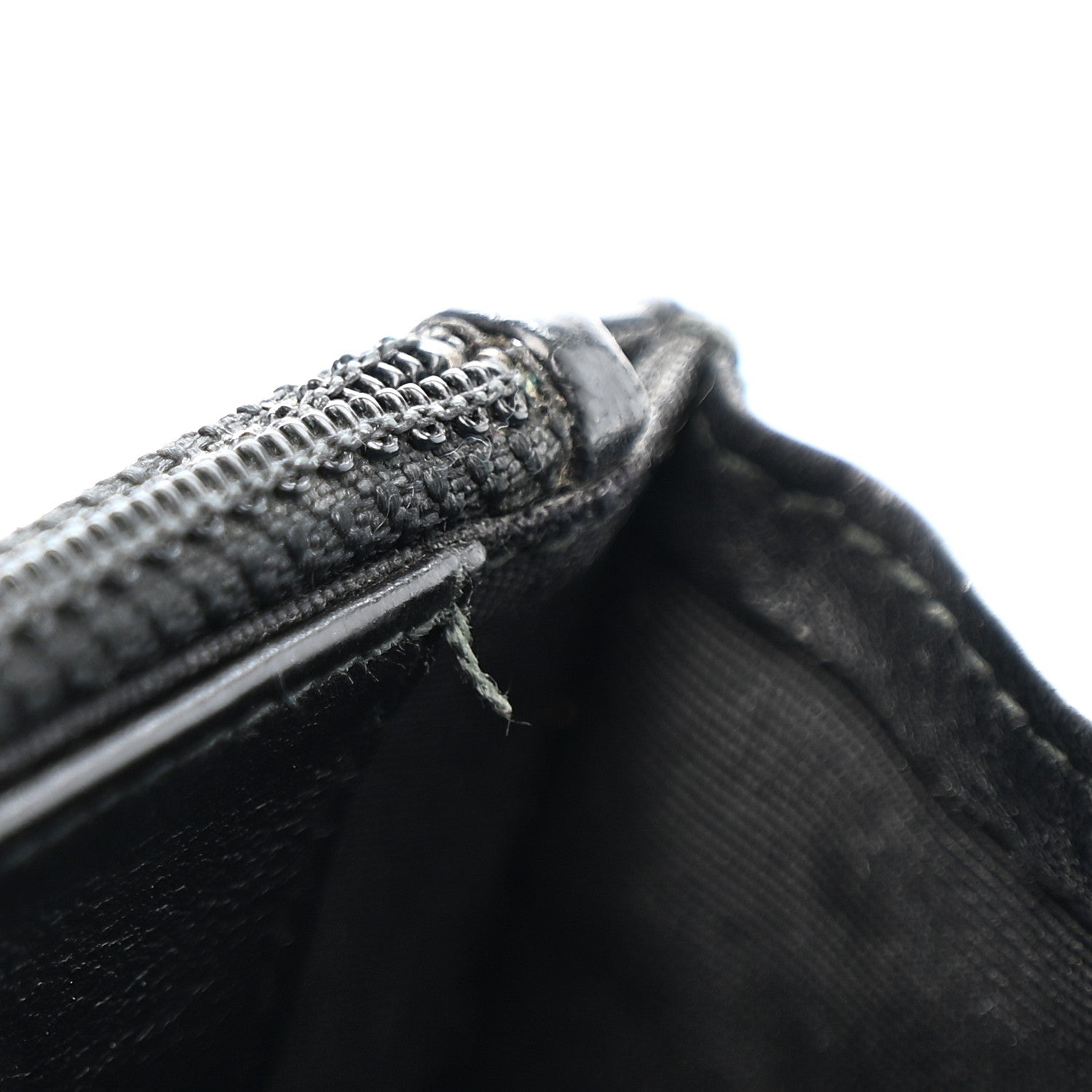 Chanel Crumpled Calfskin Quilted Wallet On Chain WOC So Black