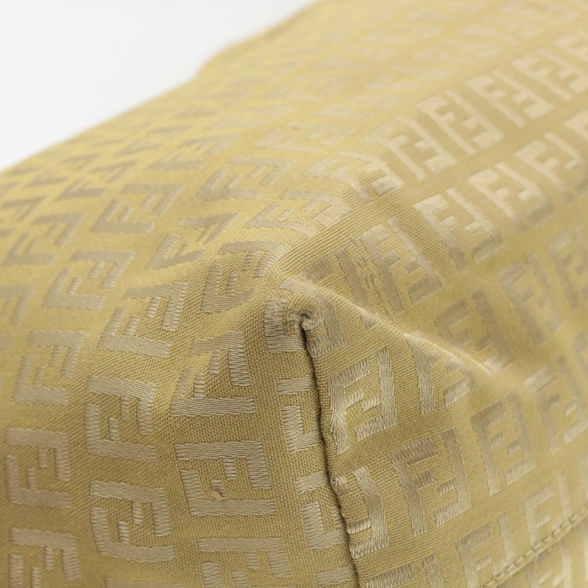 FENDI Zucchino Canvas Tote Bag Beige  am136b