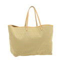 FENDI Zucchino Canvas Tote Bag Beige Auth am136b