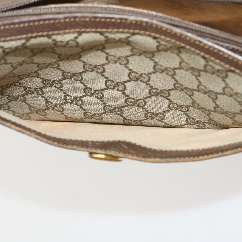 GUCCI Web Sherry Line GG Canvas Shoulder Bag Beige Red Green  bs1024
