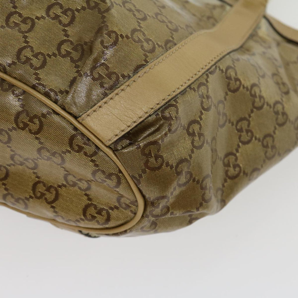 GUCCI GG Canvas Tote Bag Beige Gold 211983204991  bs1798