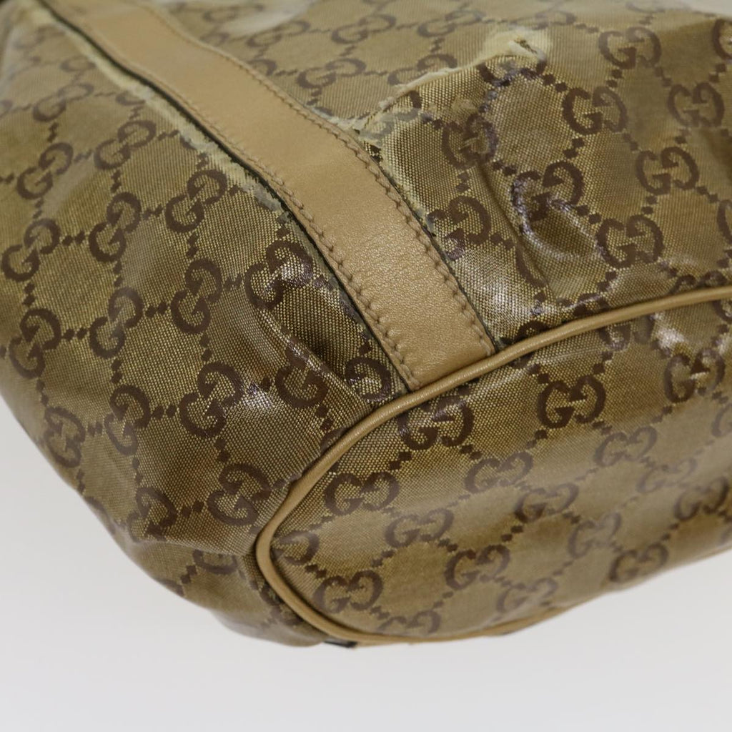 GUCCI GG Canvas Tote Bag Beige Gold 211983204991  bs1798