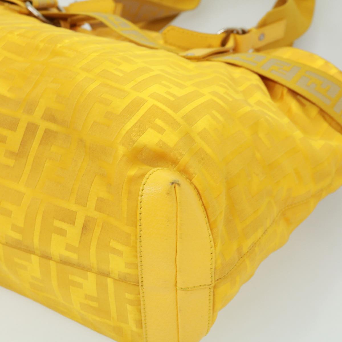 FENDI Zucca Canvas Tote Bag Nylon Yellow  bs2911