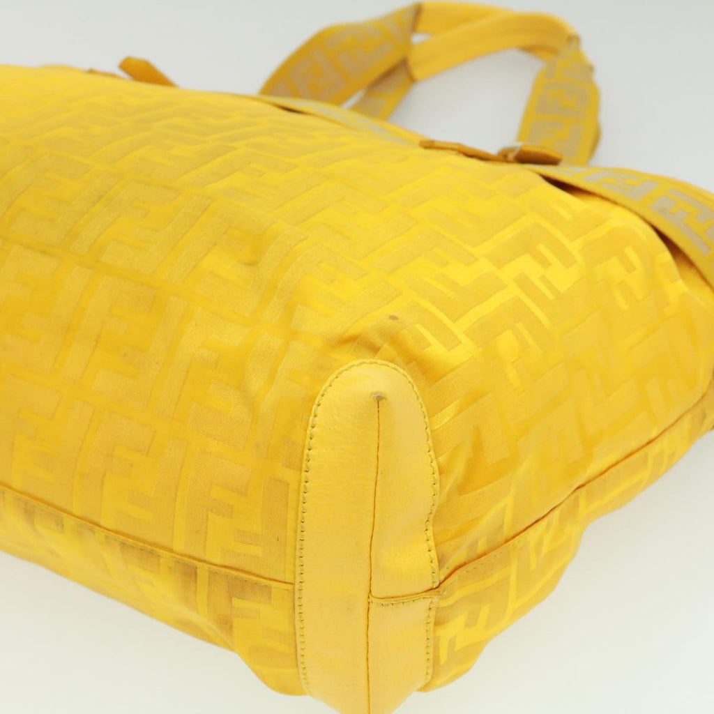 FENDI Zucca Canvas Tote Bag Nylon Yellow  bs2911