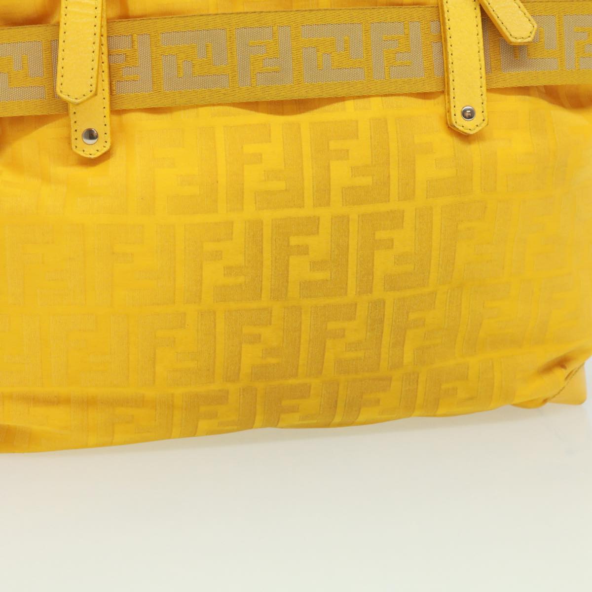 FENDI Zucca Canvas Tote Bag Nylon Yellow  bs2911
