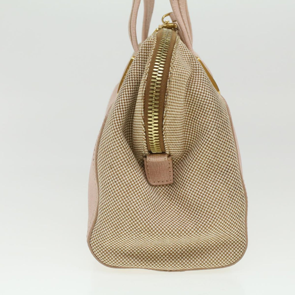 FENDI Hand Bag Leather Canvas 2way Pink  bs3819