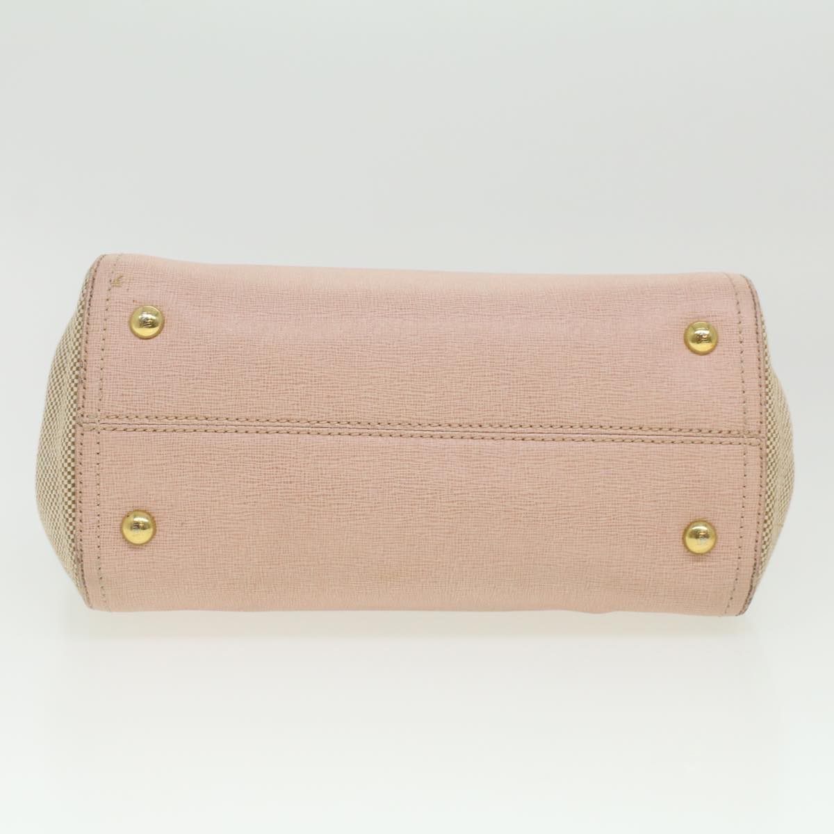 FENDI Hand Bag Leather Canvas 2way Pink  bs3819