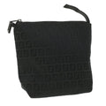 FENDI Zucchino Canvas Hand Bag Black  bs4045