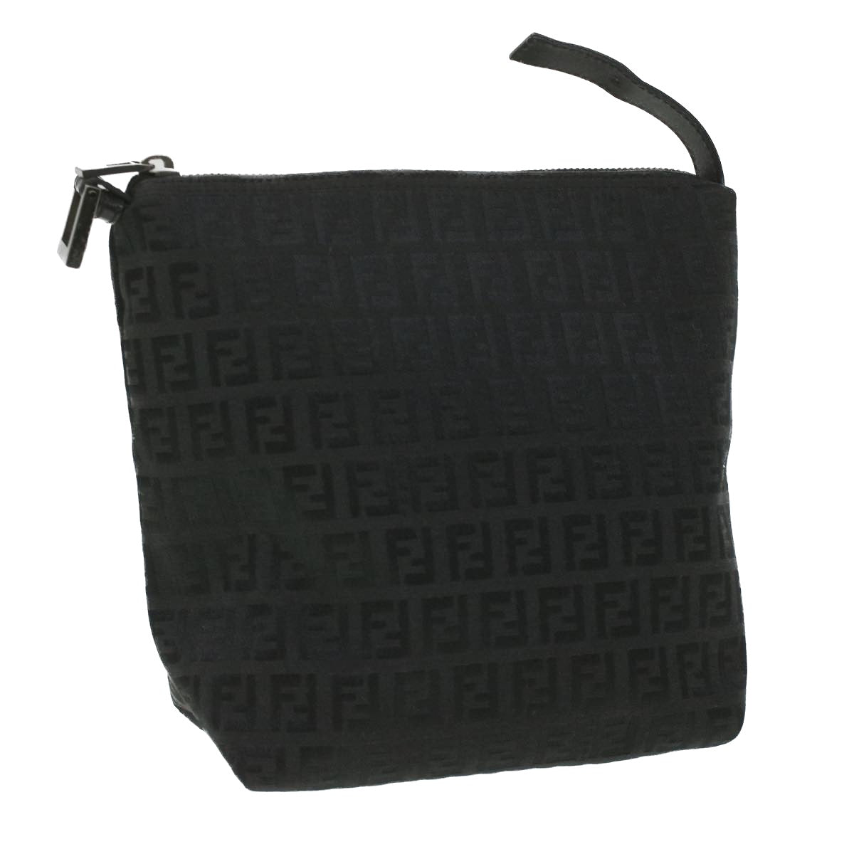 FENDI Zucchino Canvas Hand Bag Black  bs4045