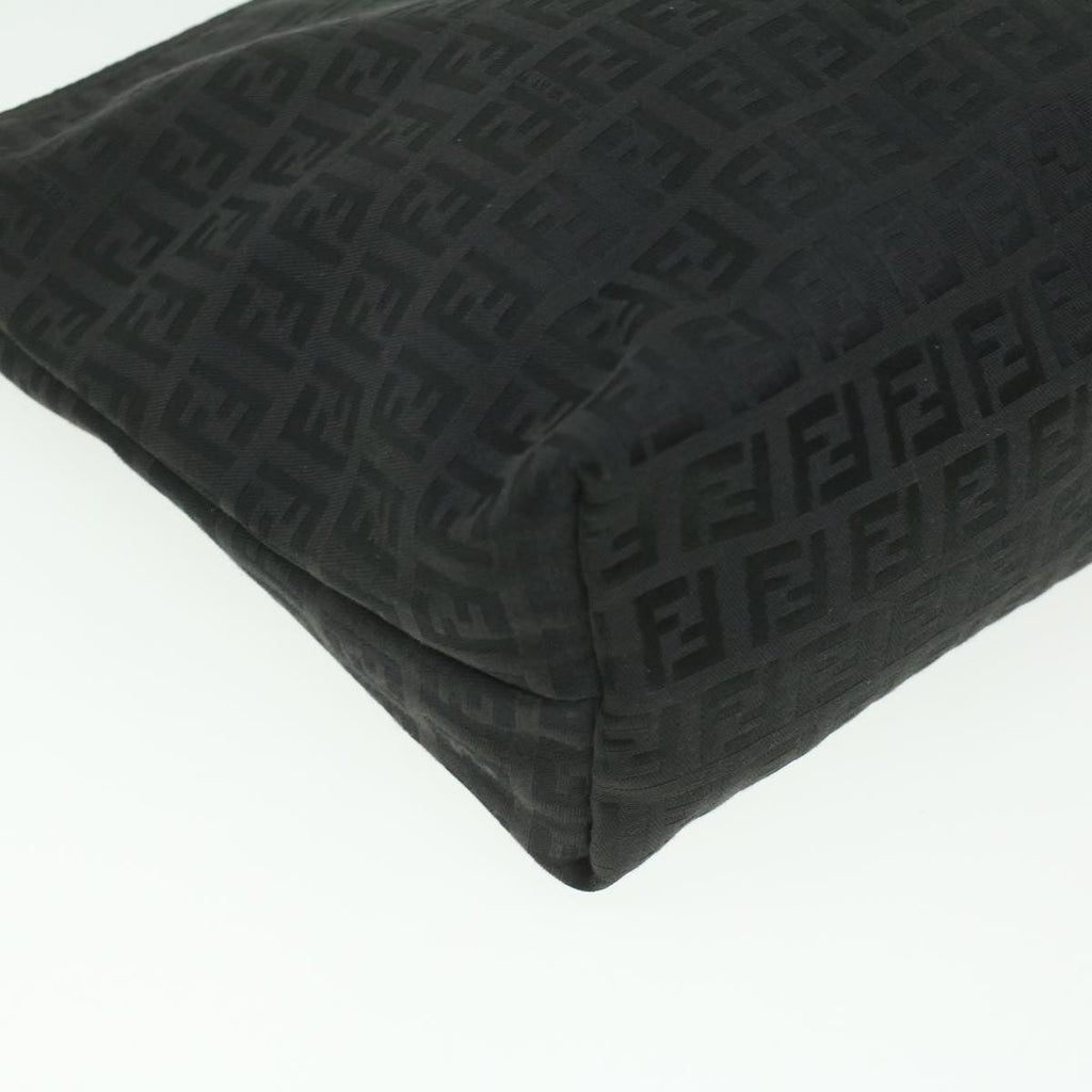 FENDI Zucchino Canvas Hand Bag Black  bs4045