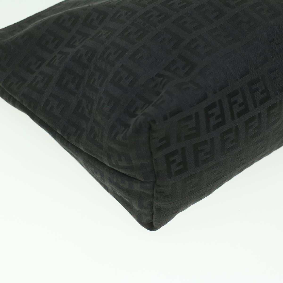 FENDI Zucchino Canvas Hand Bag Black  bs4045