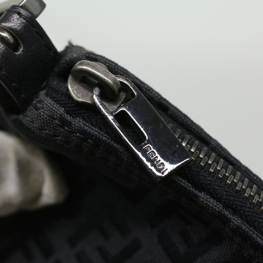 FENDI Zucchino Canvas Hand Bag Black  bs4045