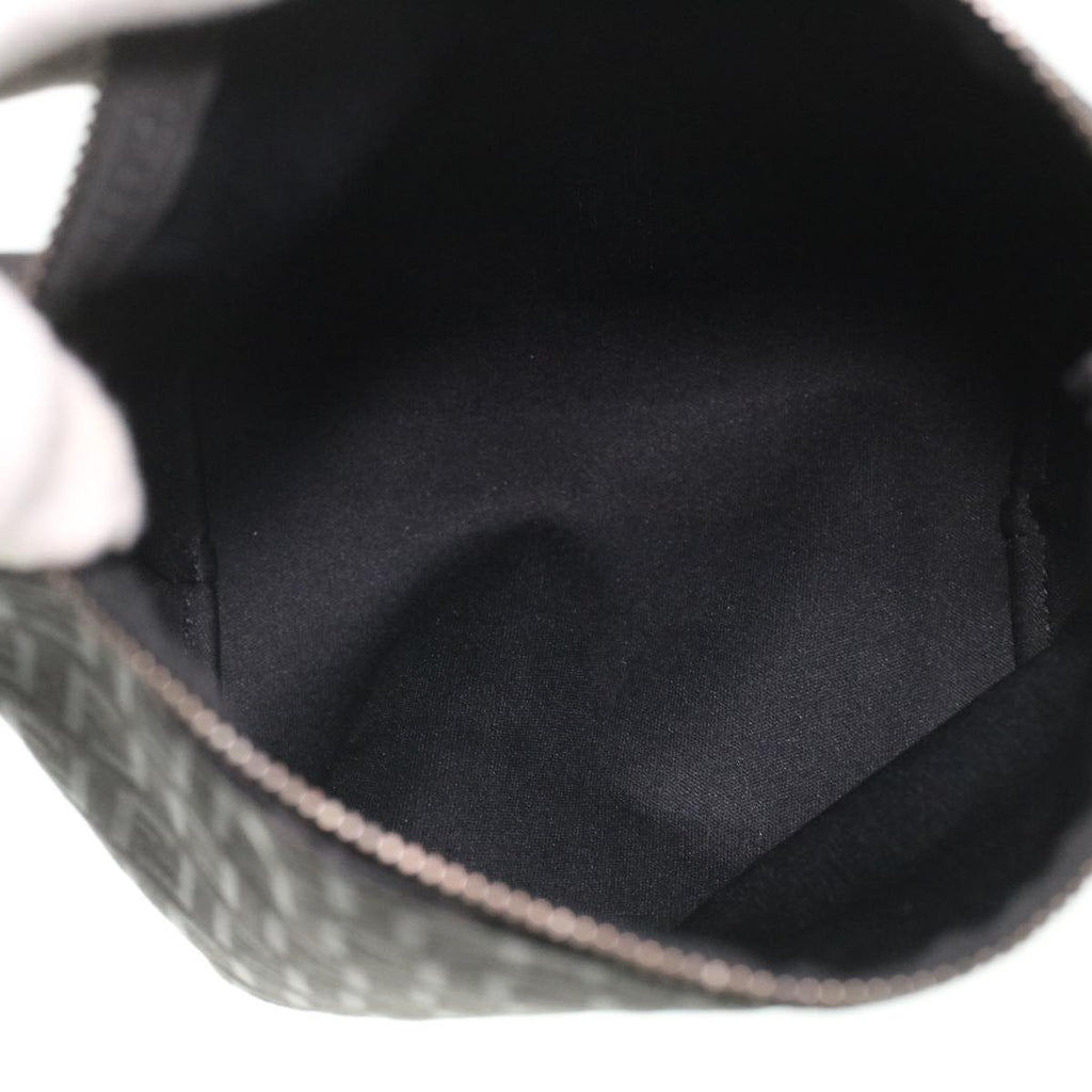 FENDI Zucchino Canvas Hand Bag Black Auth bs4045