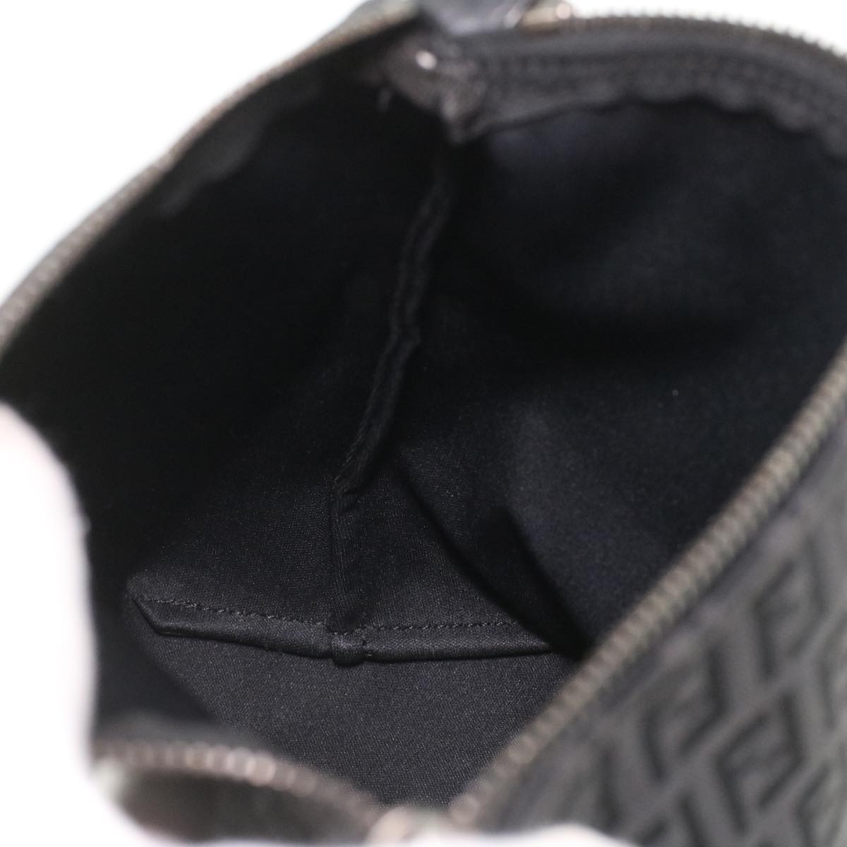 FENDI Zucchino Canvas Hand Bag Black  bs4045