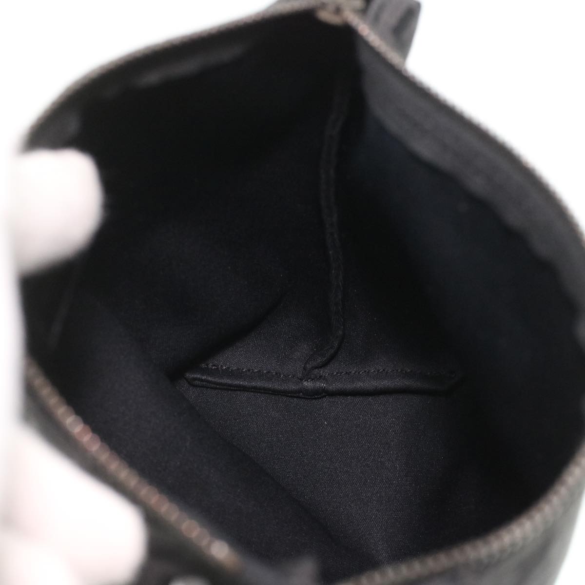 FENDI Zucchino Canvas Hand Bag Black  bs4045
