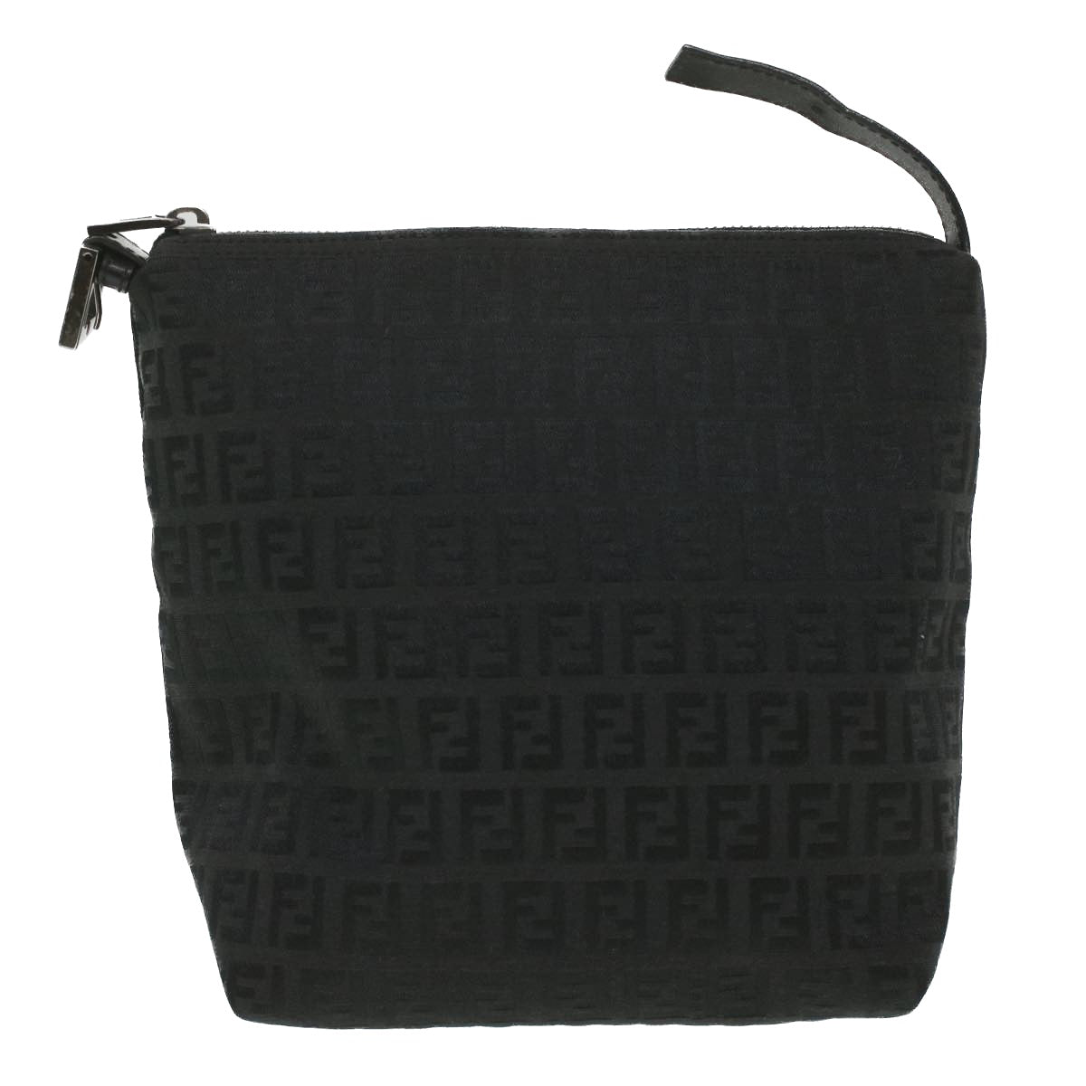 FENDI Zucchino Canvas Hand Bag Black  bs4045