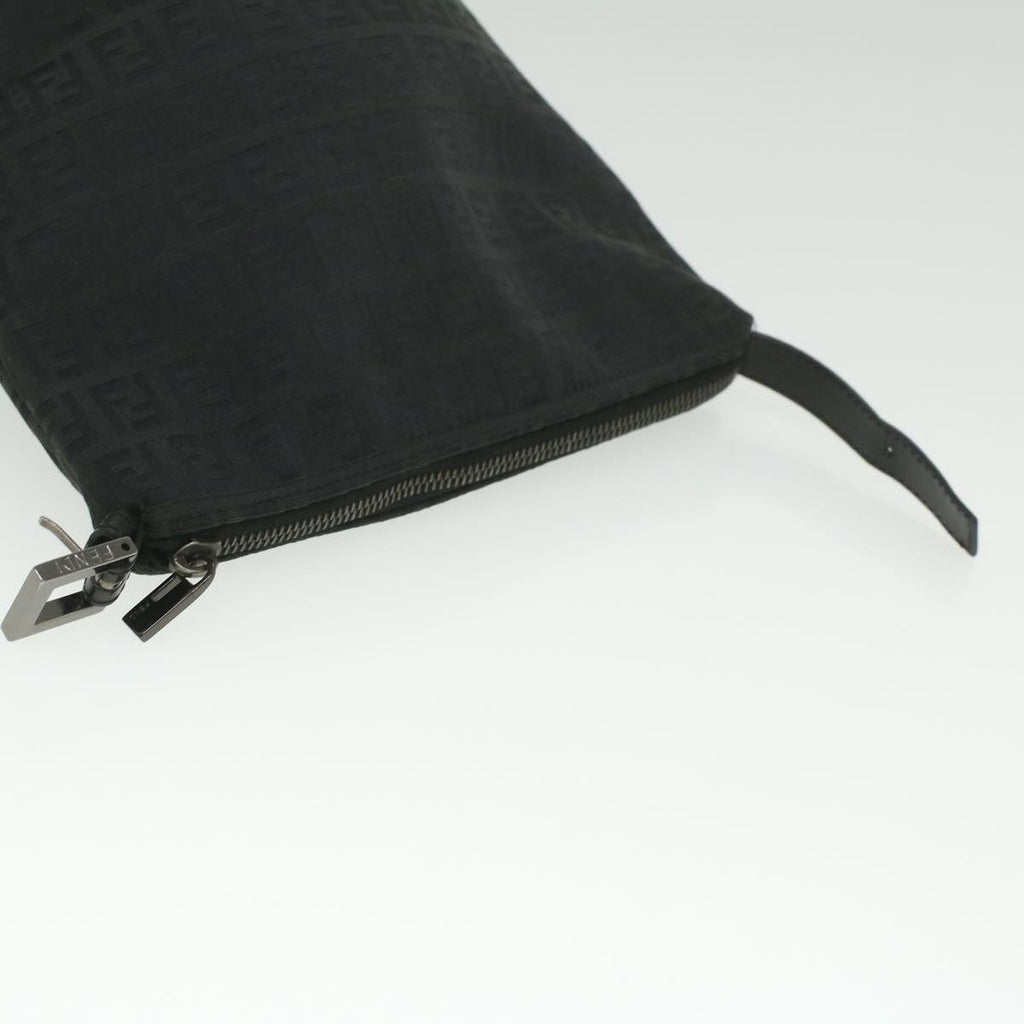 FENDI Zucchino Canvas Hand Bag Black  bs4045