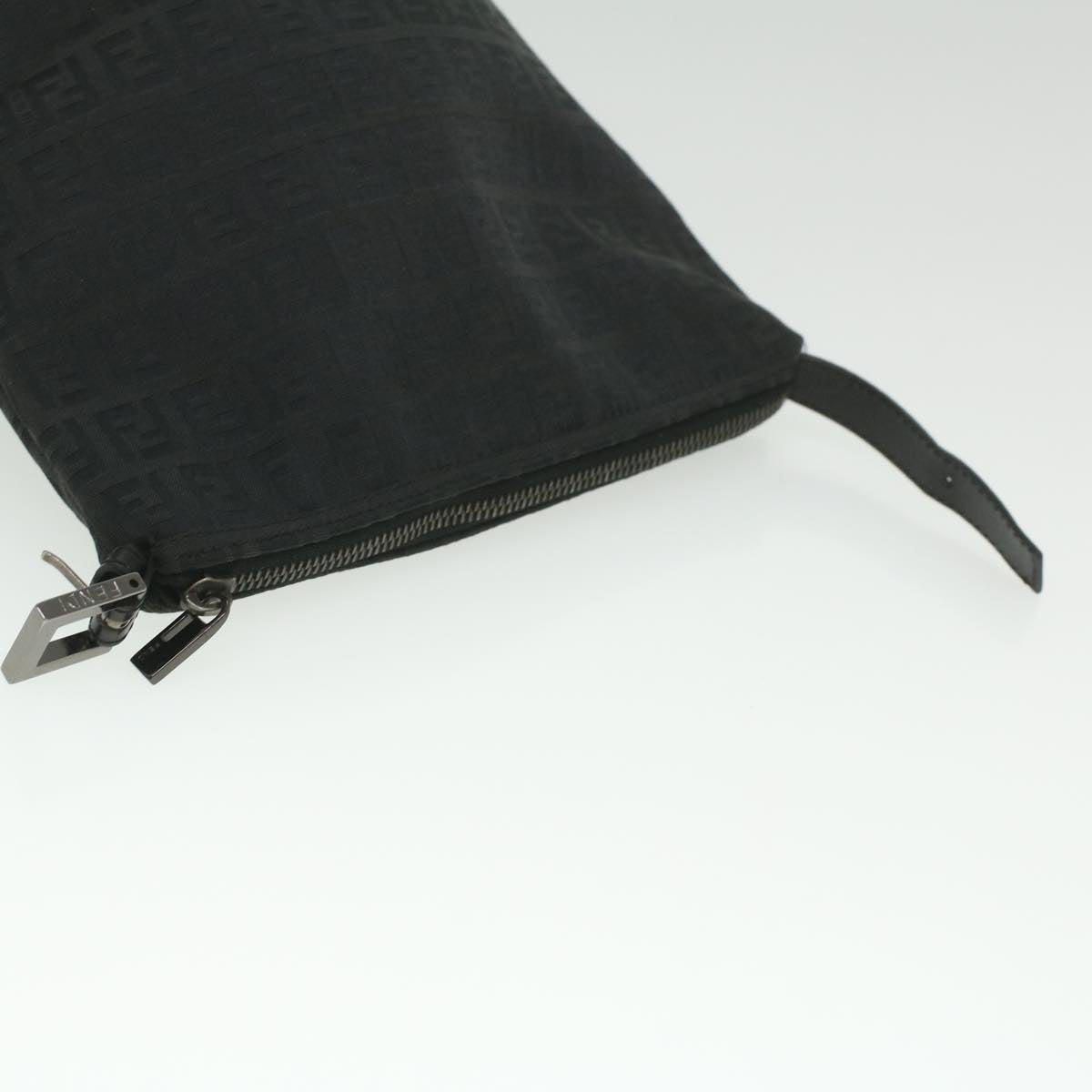 FENDI Zucchino Canvas Hand Bag Black  bs4045