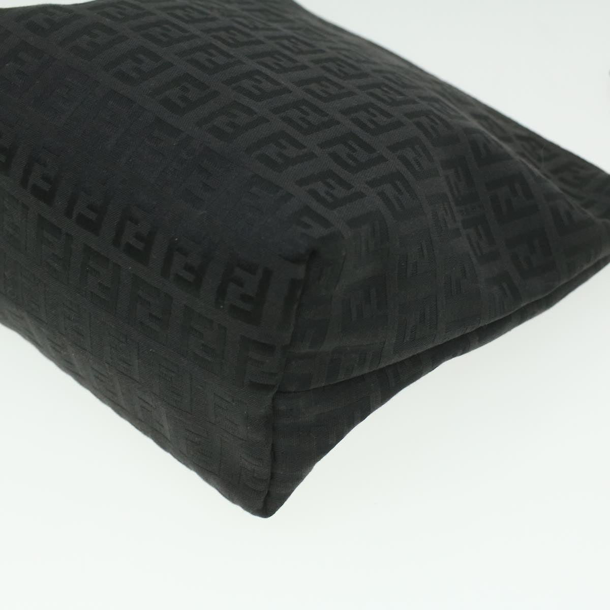 FENDI Zucchino Canvas Hand Bag Black  bs4045