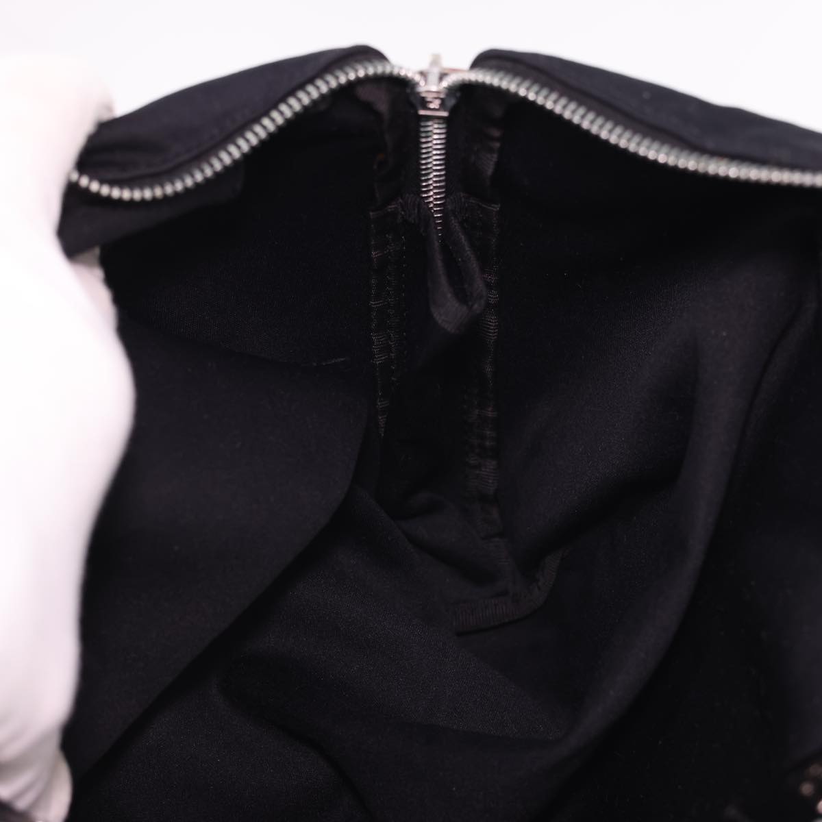 FENDI Hand Bag Nylon Black  bs4809