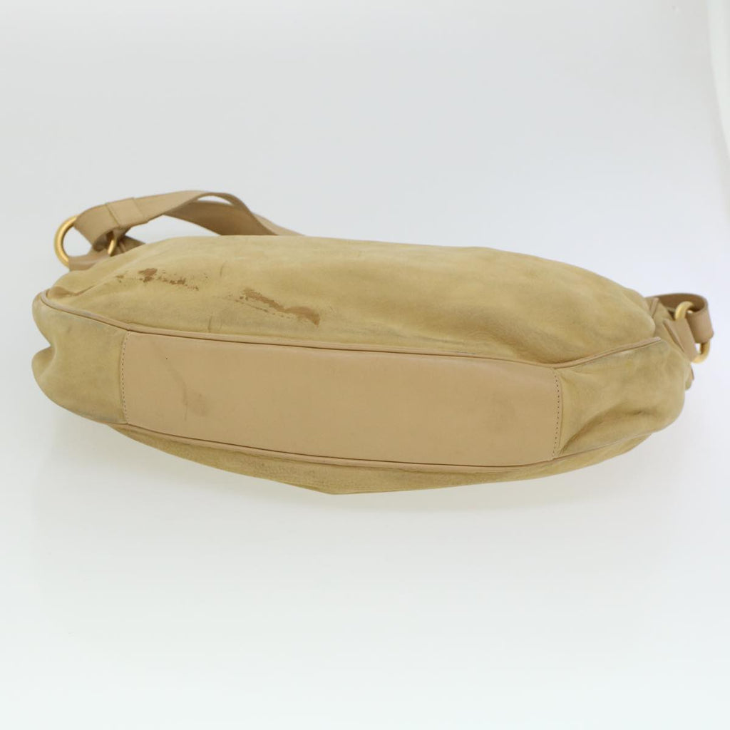 GUCCI Shoulder Bag Leather Beige  bs5660