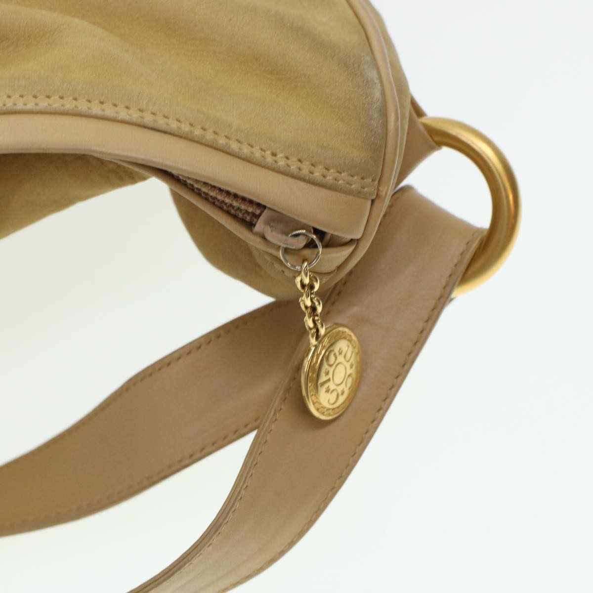 GUCCI Shoulder Bag Leather Beige  bs5660