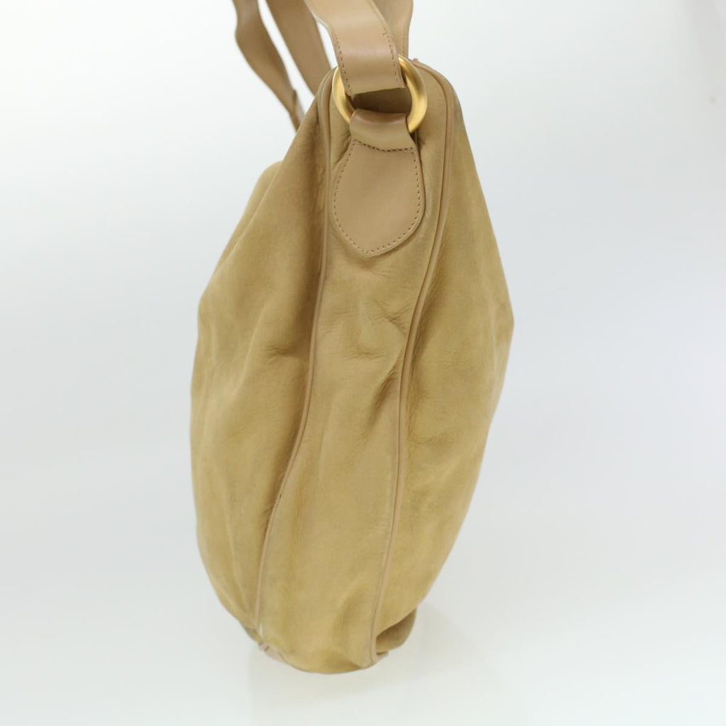 GUCCI Shoulder Bag Leather Beige  bs5660