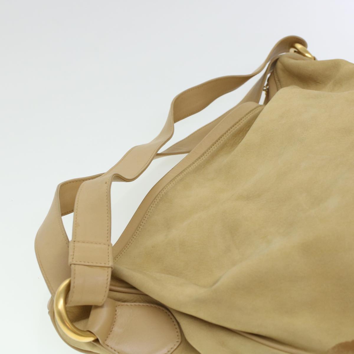 GUCCI Shoulder Bag Leather Beige  bs5660
