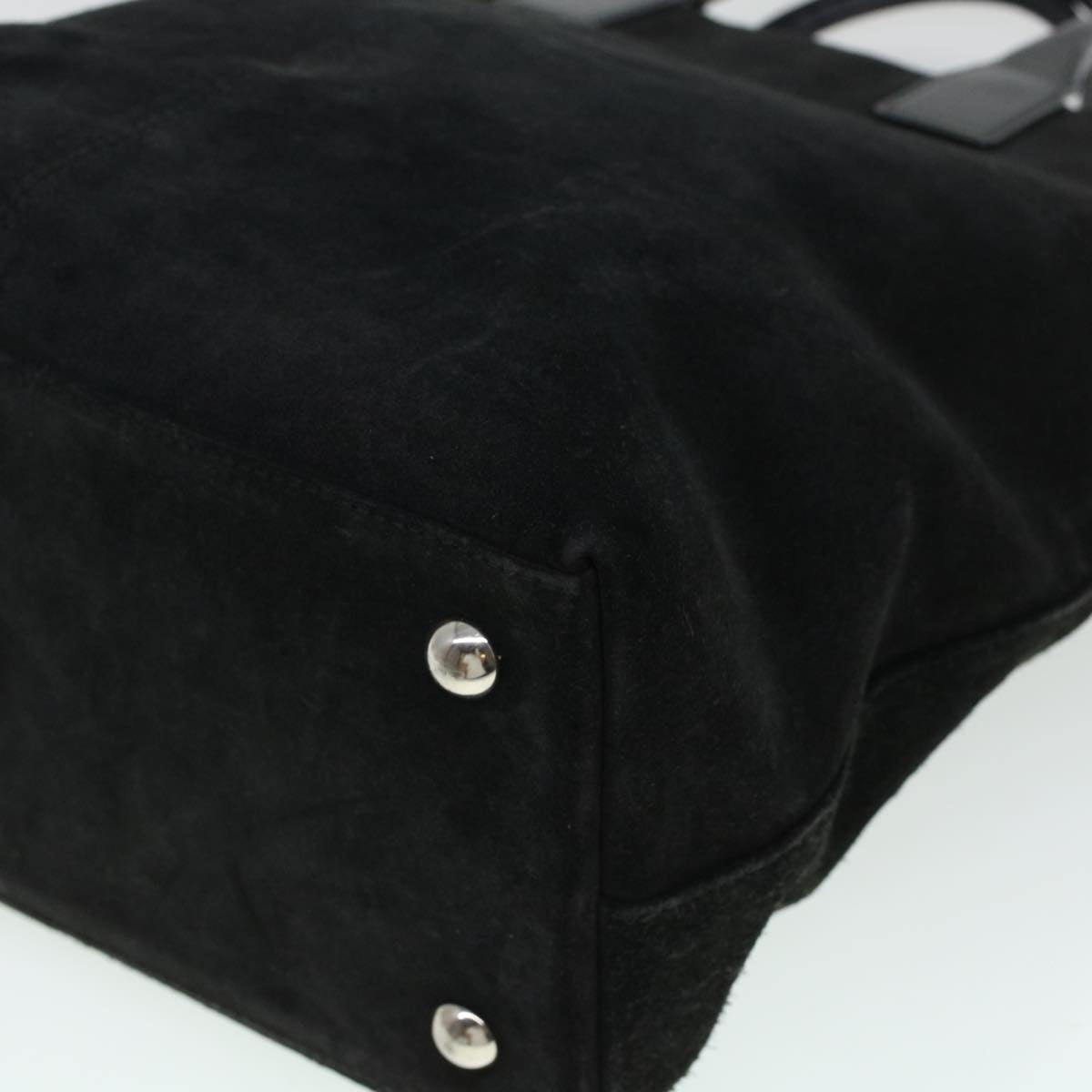 GUCCI Hand Bag Suede Black  bs5946