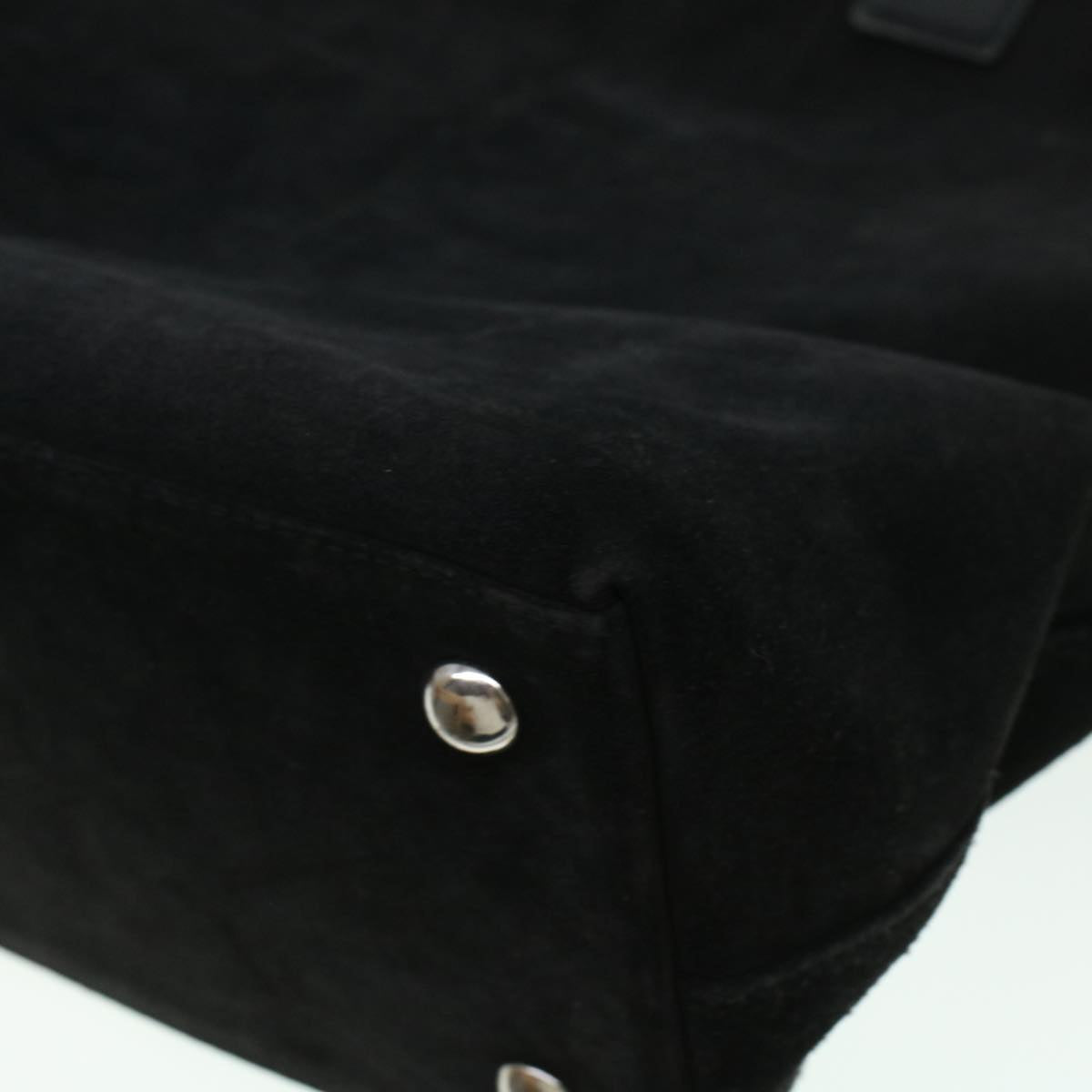 GUCCI Hand Bag Suede Black  bs5946