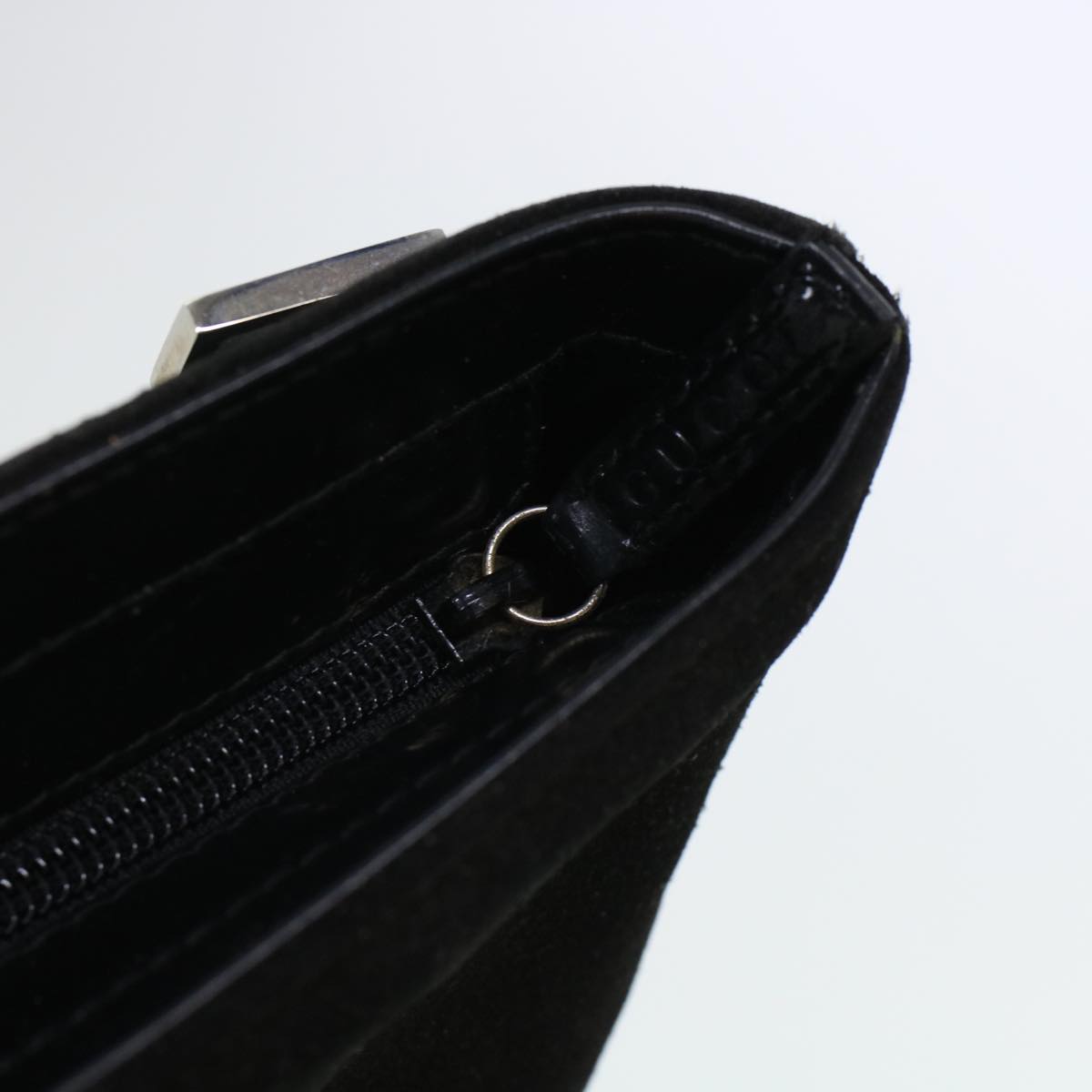 GUCCI Hand Bag Suede Black  bs5946