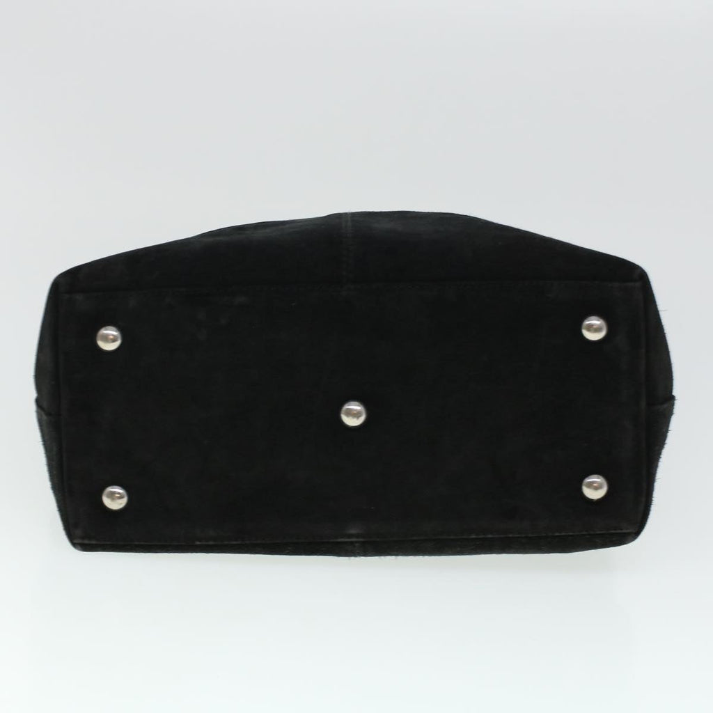 GUCCI Hand Bag Suede Black  bs5946