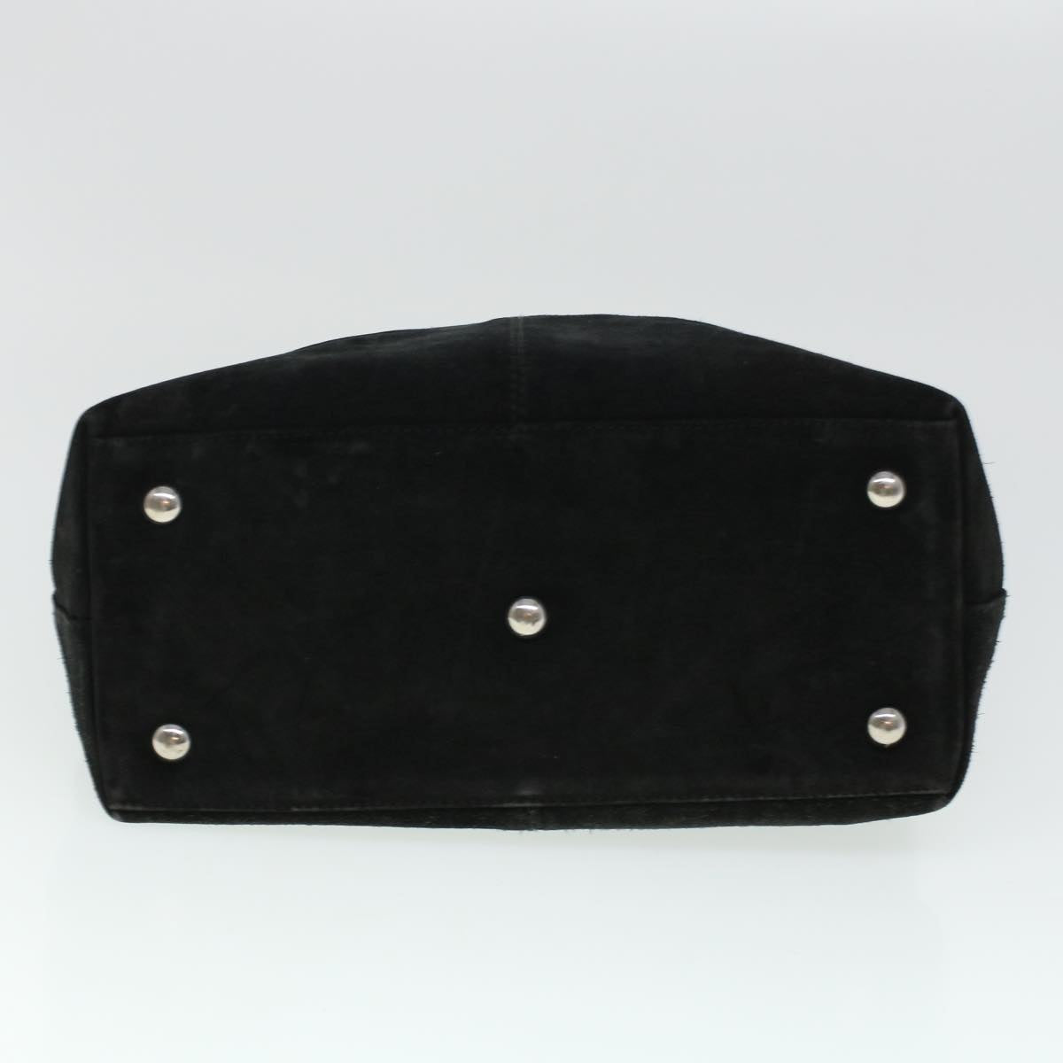 GUCCI Hand Bag Suede Black  bs5946